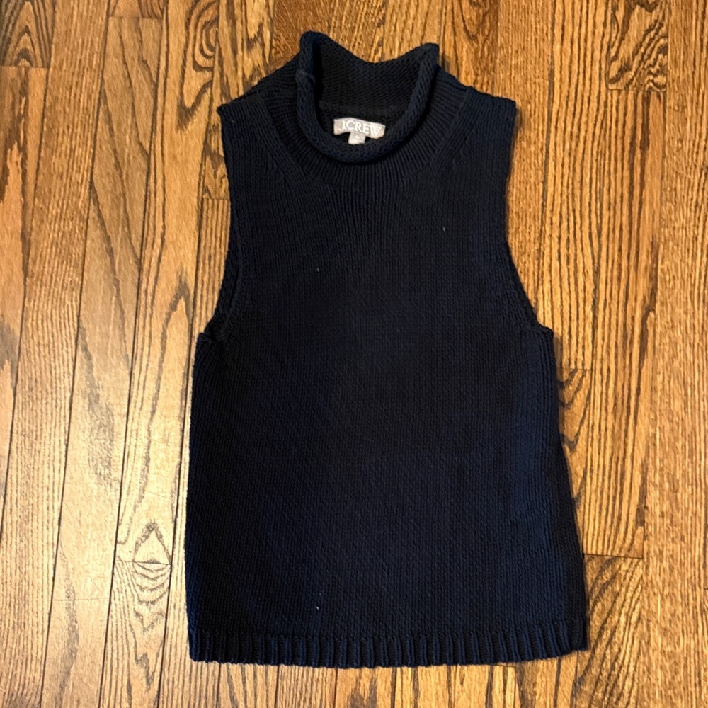 J.Crew black Sleeveless Knit Turtleneck size xs